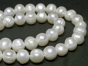 淡水パール ポテト ホワイト 約10〜11mm 連販売 (淡水真珠) ビーズ パワーストーン アクセサリーパーツ ハンドメイド DIY