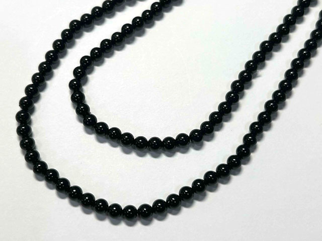 シェルパール 漆黒 ジェット ラウンド 4mm 連販売 真珠 ビーズ 天然石 貝パール 貝殻 アクセサリーパーツ