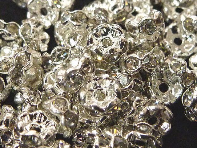 Rakuten - ロンデル　 波型タイプ 古代銀 約4mm (10個セット) 波ロンデル アクセサリーパーツ ハンドメイド DIY