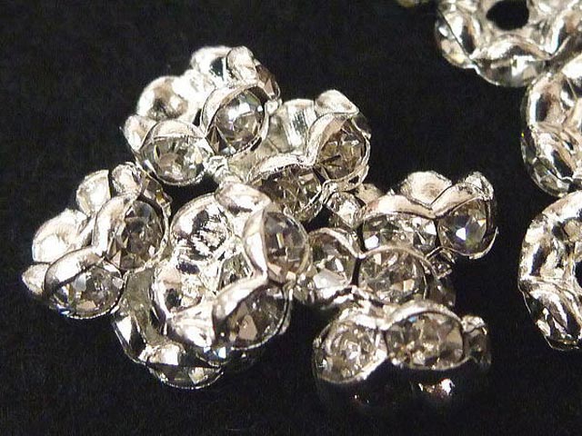 ロンデル　 波型タイプ 古代銀 約6mm (10個セット) 波ロンデル アクセサリーパーツ ハンドメイド DIY
