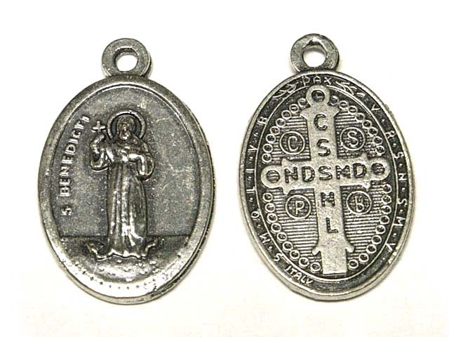 チャーム 聖ベネディクト 銀古美 【10個セット】 キリスト教 アクセサリーパーツ ハンドメイド DIY