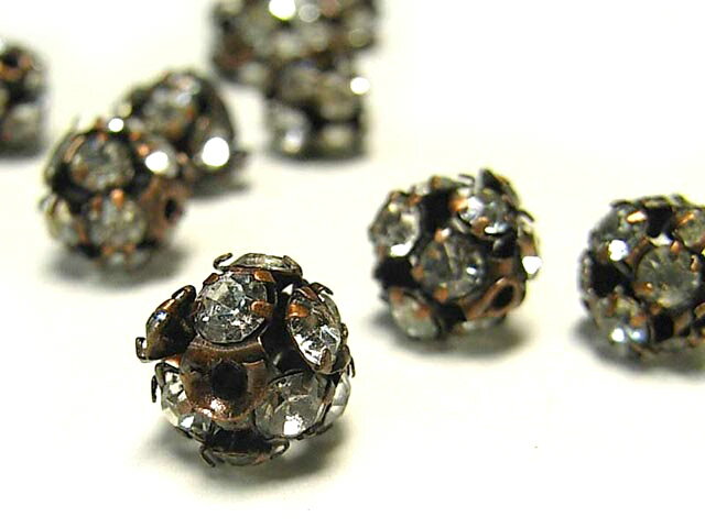 ロンデル 8mm 丸型 銅古美 (10個入り) 丸ロンデル アクセサリーパーツ ハンドメイド DIY