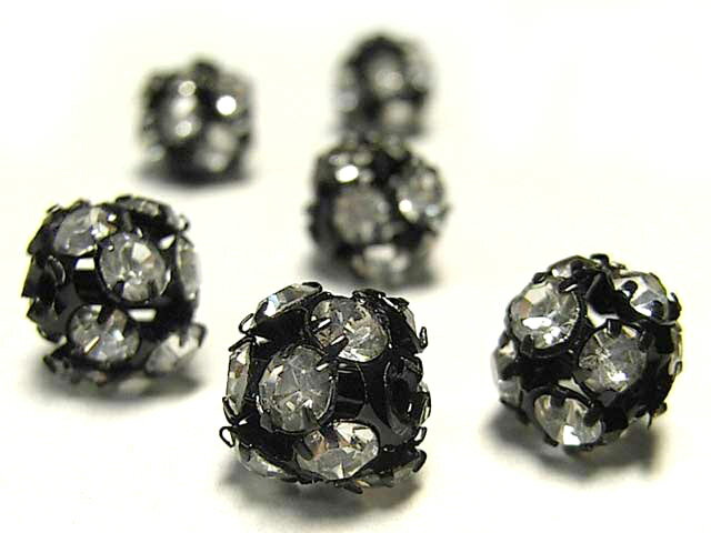 Rakuten - ロンデル 8mm 丸型 ブラック (10個入り) 丸ロンデル アクセサリーパーツ ハンドメイド DIY