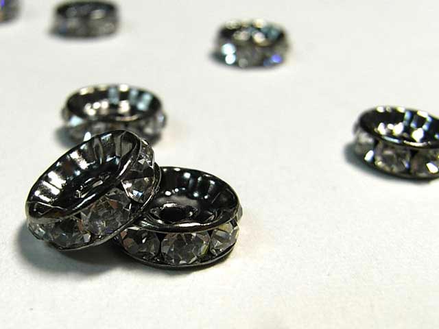 Rakuten - ロンデル　 平型タイプ ガンメタ 約10mm (10個セット) 平ロンデル アクセサリーパーツ ハンドメイド DIY