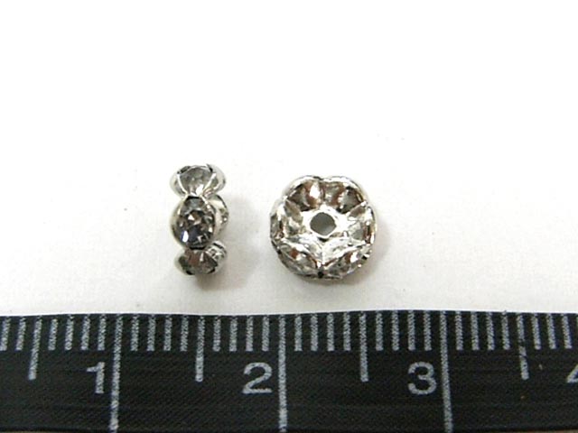 ロンデル　 波型タイプ ロジウム 約7mm (10個セット) 波ロンデル アクセサリーパーツ ハンドメイド DIY