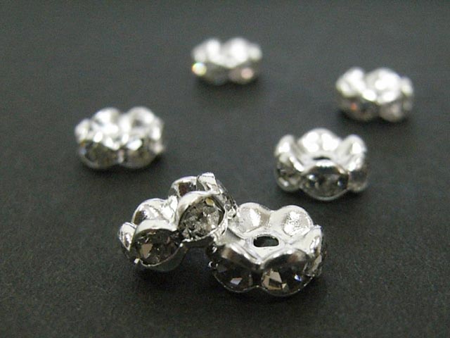 ロンデル　 波型タイプ 古代銀 約7mm (10個セット) 波ロンデル アクセサリーパーツ ハンドメイド DIY