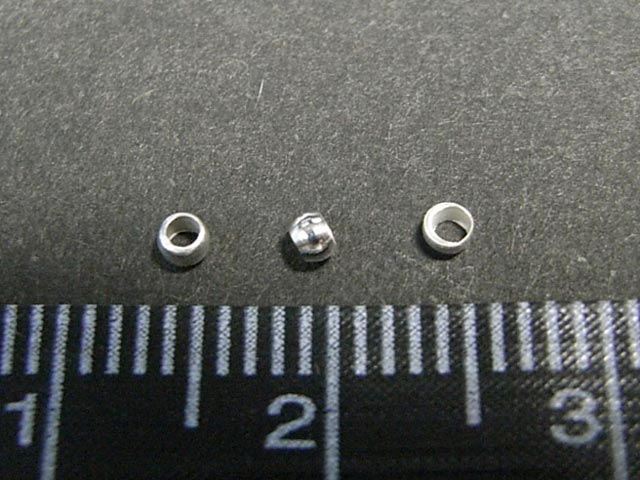 天然石ビーズ・パーツのBクラフトのかしめ玉 （つぶし玉） 古代銀 約2mm (約1000個入り) カシメ玉 アクセサリーパーツ ハンドメイド DIY｜アングル2