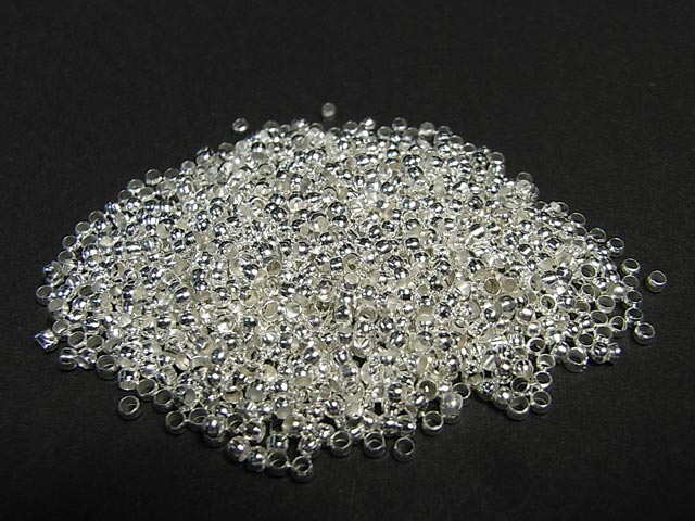 天然石ビーズ・パーツのBクラフトのかしめ玉 （つぶし玉） 古代銀 約2mm (約1000個入り) カシメ玉 アクセサリーパーツ ハンドメイド DIY｜アングル3