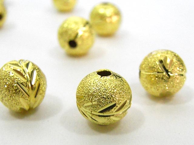 Rakuten - スペーサー 丸玉 ゴールド 8mm (10個入り) チベタン 金属パーツ メタルビーズ アクセサリーパーツ ハンドメイド DIY