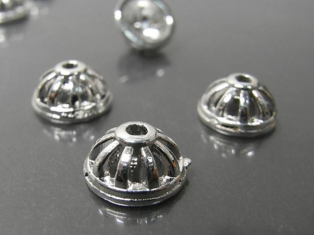 チベタン 座金 シンプル 古代銀 約10mm (約100個セット) ビーズキャップ アクセサリーパーツ ハンドメイド DIY