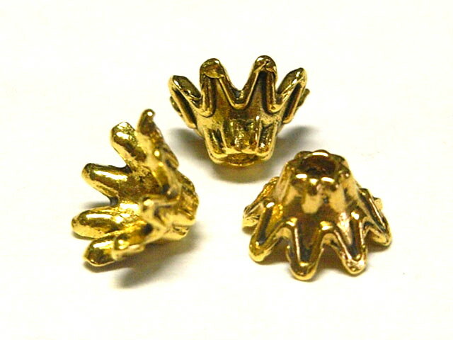 乐天商城 - チベタン 座金 ベル型 金古美 約6mm (約100個セット) ビーズキャップ アクセサリーパーツ ハンドメイド DIY
