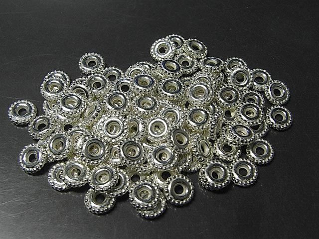スペーサービーズ リング 約6mm 古代銀(約100個セット販売) チベタン 金属パーツ メタルビーズ アクセサリーパーツ ハンドメイド DIY