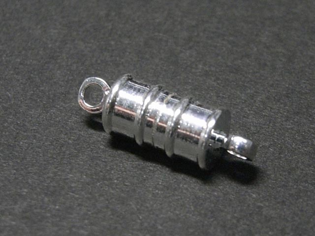 マグネットクラスプ ライン 約16×6mm 古代銀 (1ペア) 磁石 留め具 とめぐ アクセサリーパーツ ハンドメイド DIY
