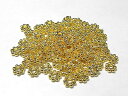 スペーサー フラワー 約6mm ゴールド (約100個セット) チベタン 金属パーツ メタルビーズ アクセサリーパーツ ハンドメイド DIY