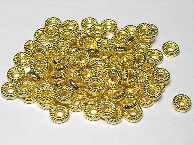 樂天商城 - スペーサー リング 約8mm ゴールド(10個セット) チベタン 金属パーツ メタルビーズ アクセサリーパーツ ハンドメイド DIY