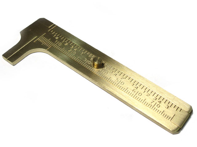 アンティーク風 真鍮ノギス アクセサリー副資材 コンパクトタイプ (アクセサリー作家さん向け) スケール 定規 工具 ものさし アクセサリーパーツ ハンドメイド DIY