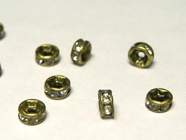 平ロンデル 平型 真鍮古美 約4mm (10個セット) アクセサリーパーツ ハンドメイド DIY