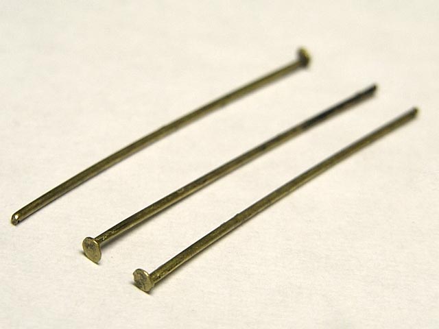 Rakuten - Tピン 真鍮古美 約0.6×26mm (約100本セット) アクセサリーパーツ ハンドメイド DIY