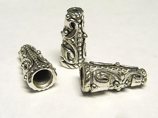 エンドキャップ ホーリー 約19×8mm (20個セット) ビーズキャップ 座金 チベタン アクセサリーパーツ ハンドメイド DIY