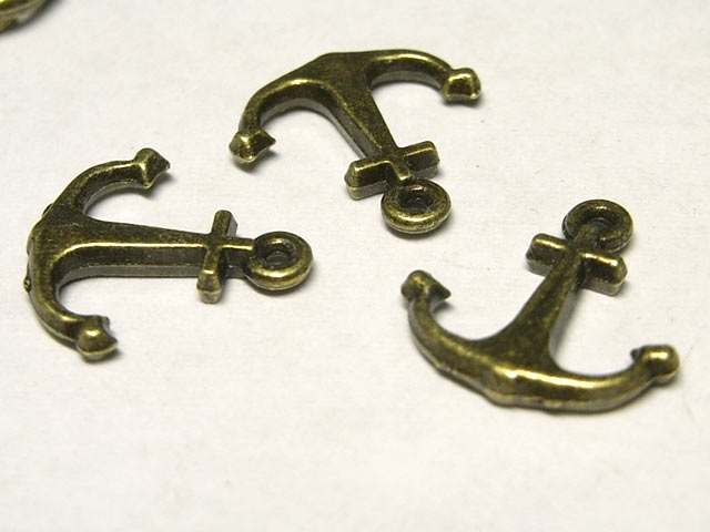 樂天商城 - チャーム アンカー 約14mm 【10個セット】dealb 錨　イカリ アクセサリーパーツ ハンドメイド DIY