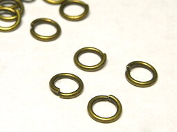 丸カン 留め具 真鍮古美 約6mm 【約100個セット販売】 アクセサリーパーツ ハンドメイド DIY