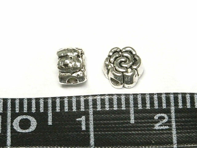 スペーサー メールストロム 銀古美 約5mm (約100個セット） チベタン 金属パーツ メタルビーズ アクセサリーパーツ ハンドメイド DIY 3