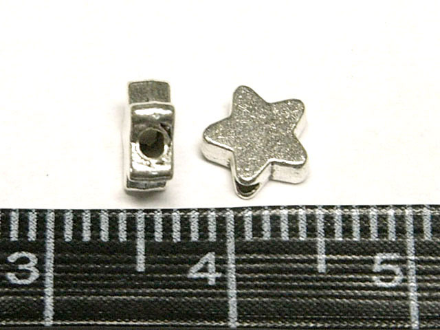 天然石ビーズ・パーツのBクラフトのスペーサー スター 銀古美 約6mm (約100個セット） チベタン 金属パーツ メタルビーズ アクセサリーパーツ ハンドメイド DIY｜アングル3