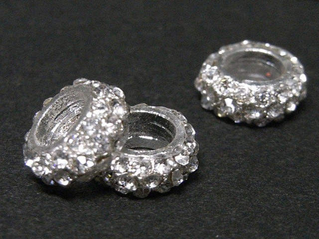スペーサー ゴージャス 古代銀 約9×3mm 穴サイズ約5mm （20個セット）deala チベタン 金属パーツ メタルビーズ アクセサリーパーツ ハンドメイド DIY