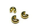 カシメ玉(つぶし玉)カバー ゴールド 約4mm (10個セット) かしめ玉 つぶし玉 アクセサリーパーツ ハンドメイド DIY