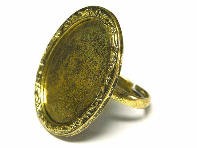 アウトレット リング台座 ミール皿 シンプル 大 金古美 レジン 指輪 アクセサリーパーツ ハンドメイド ..