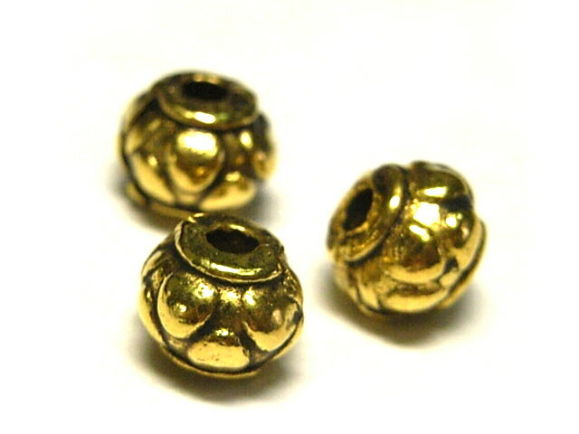 スペーサー スケイル 金古美 (約50個セット) チベタン 金属パーツ メタルビーズ アクセサリーパーツ ハンドメイド DIY