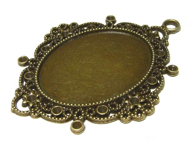 カメオ台座 全長約63×48mm 石座約36×28mm セッティング台 ミール皿 レジン アクセサリーパーツ ハンド..