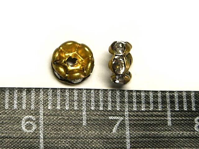 ロンデル 波型 真鍮古美 約5mm (10個セット) 波ロンデル アクセサリーパーツ ハンドメイド DIY