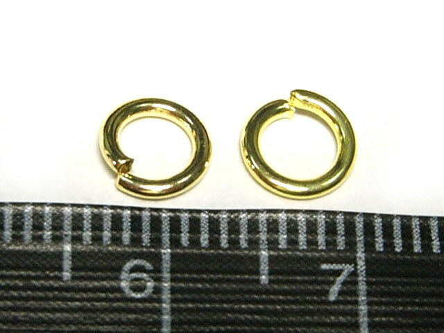丸カン ゴールド 約6mm (10個セット) アクセサリーパーツ ハンドメイド DIY