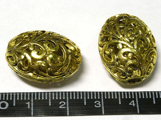 スペーサー ソウルジェム 金古美 約21×18mm 【1個】 チベタン 金属パーツ メタルビーズ アクセサリーパーツ ハンドメイド DIY