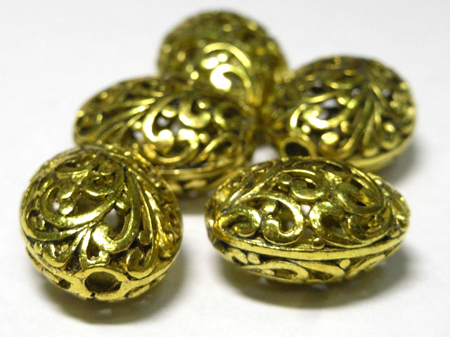 スペーサー ソウルジェム 金古美 約21×18mm 【1個】 チベタン 金属パーツ メタルビーズ アクセサリーパーツ ハンドメイド DIY