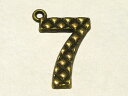 チャーム アラビア数字 7 ナナ 25×16mm 1個 アクセサリーパーツ ハンドメイド DIY