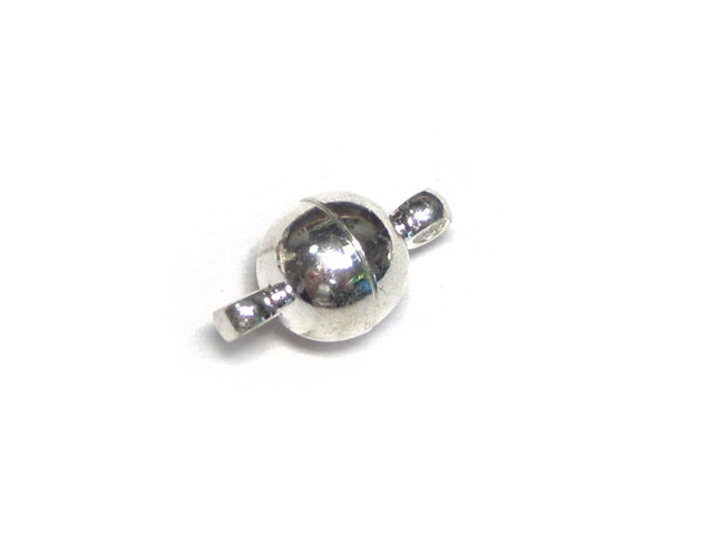 Rakuten - マグネットクラスプ ラウンド古代銀 約11×6mm 【1個】 磁石 留め具 留具 アクセサリーパーツ ハンドメイド DIY