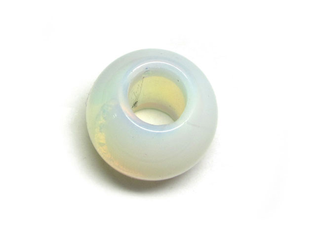 乐天商城 - 大穴ビーズ シンセティックオパール ラウンド 約20×17mm 約8mm穴 【1個】 パワーストーン アクセサリーパーツ ハンドメイド DIY