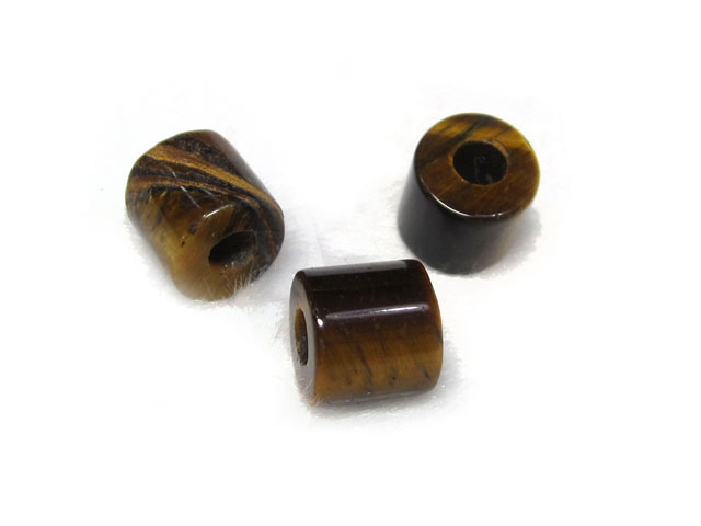 Rakuten - 大穴ビーズ タイガーアイ 約9×9mm 穴約3mm【5個】 パワーストーン アクセサリーパーツ ハンドメイド DIY