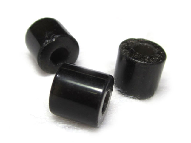 大穴ビーズ オブシディアン 約9×9mm 穴約3mm【5個】 パワーストーン アクセサリーパーツ ハンドメイド DIY