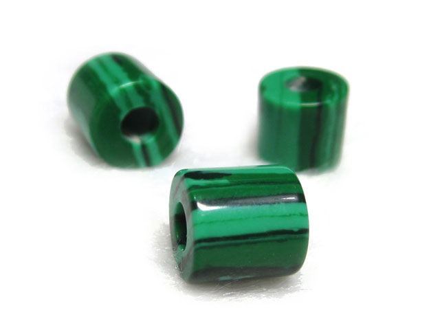 Rakuten - 大穴ビーズ 人工マラカイト 約9×9mm 穴約3mm【5個】 パワーストーン アクセサリーパーツ ハンドメイド DIY