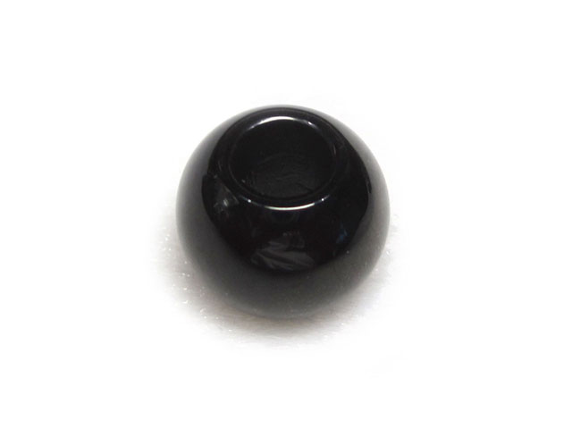 Rakuten - 大穴ビーズ オニキス 約12mm 穴約5mm 【5個】 パワーストーン アクセサリーパーツ ハンドメイド DIY