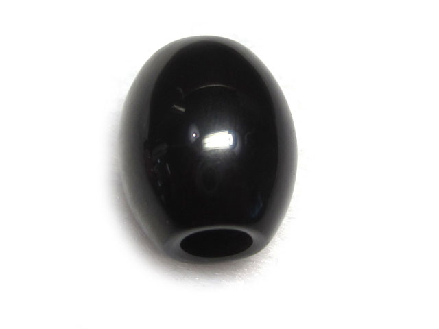 Rakuten - 大穴ビーズ オニキス 約18×15mm 穴約5mm 【1個】 パワーストーン アクセサリーパーツ ハンドメイド DIY