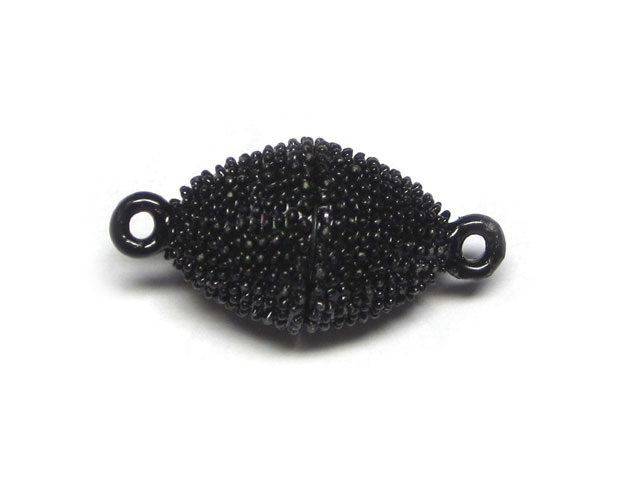乐天商城 - マグネットクラスプ オーバル ブラック 約22×11mm【10個セット】 磁石 留め具 とめぐ アクセサリーパーツ