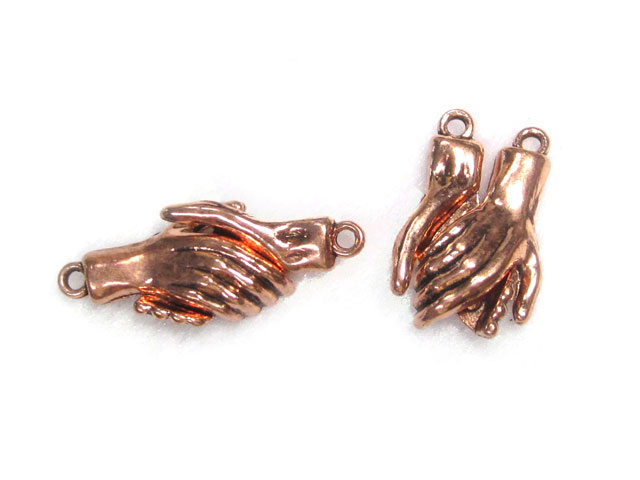 マグネットハンド 手 銅古美 約30×13mm 【10個販売】 磁石 留め具 とめぐ アクセサリーパーツ