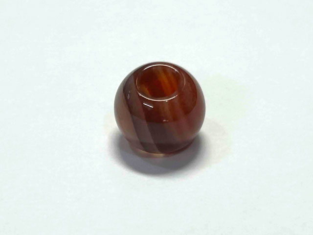 乐天商城 - バンデットアゲート 赤系 大穴ビーズ 約12mm 穴約5mm 【5個】 アクセサリーパーツ パワーストーン