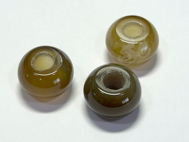Rakuten - バンデットアゲート 茶系 約18mm×12mm 穴約5mm 【1個】 アクセサリーパーツ パワーストーン