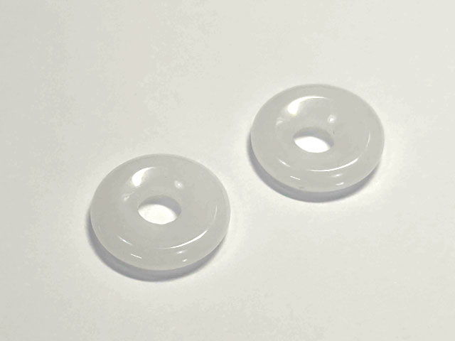 樂天商城 - インクルージョンクォーツ 大穴ビーズ ディスク 約18mm 約5mm穴 【5個】 天然石 ハンドメイドアクセサリーパーツ パワーストーン