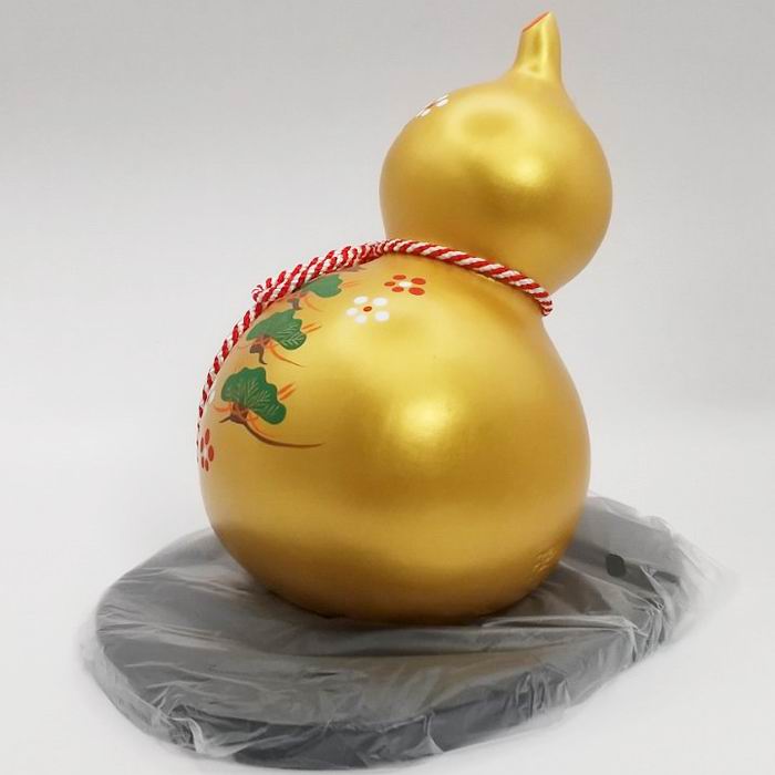 【P10倍】 開運招福干支置物 No.106 開運金彩瓢箪福午 (大) 高さ:15.3cm 和風 雑貨 人形 置き物 インテリア オブジェ / 昭峰作 [ 新品 ] [3]